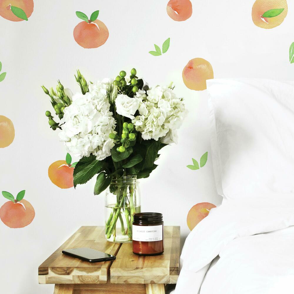 Sweet Peaches Peel and Stick Wall Decals Wall Decals RoomMates   