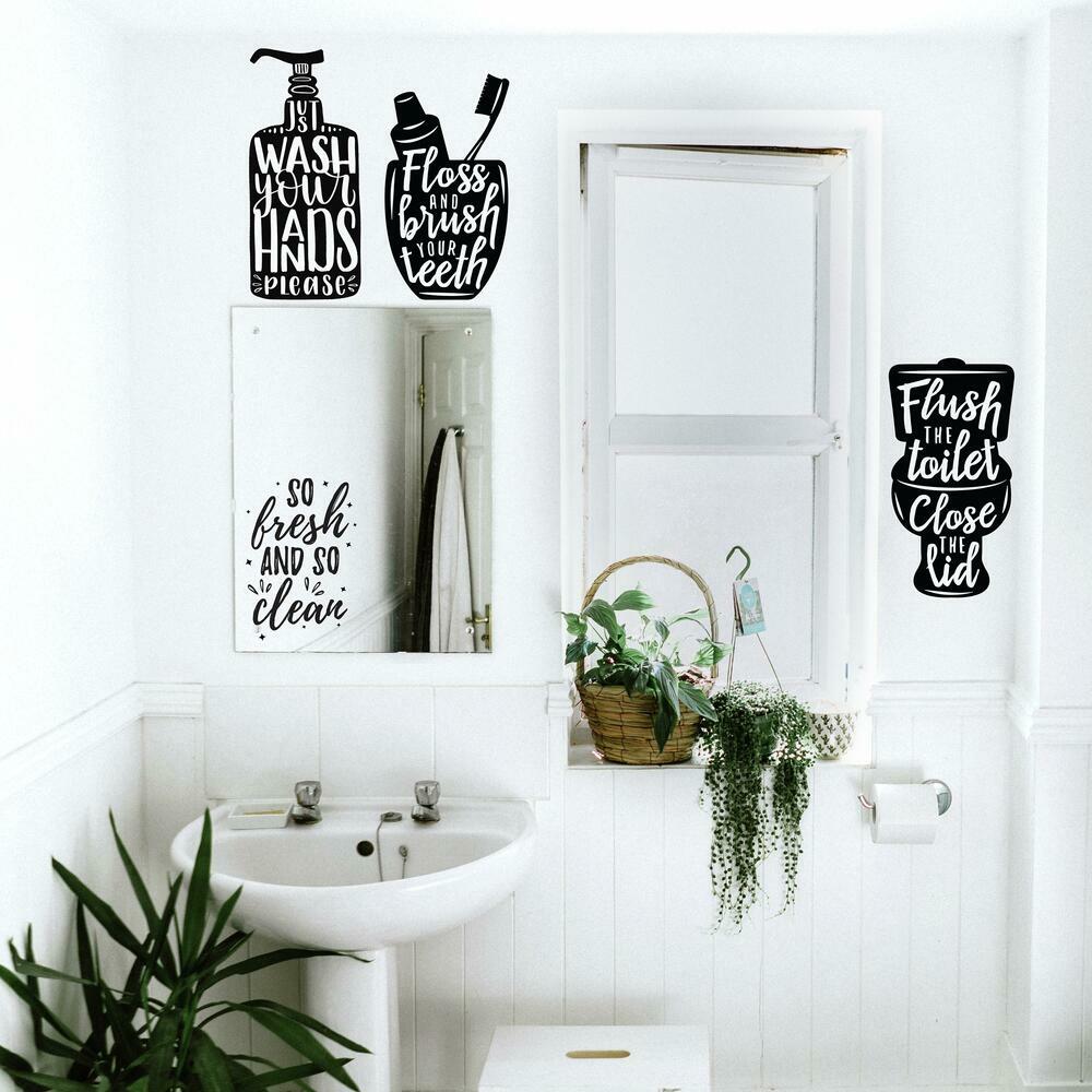 Wash Your Hands Soap Quotes Peel and Stick Wall Decals Wall Decals RoomMates   