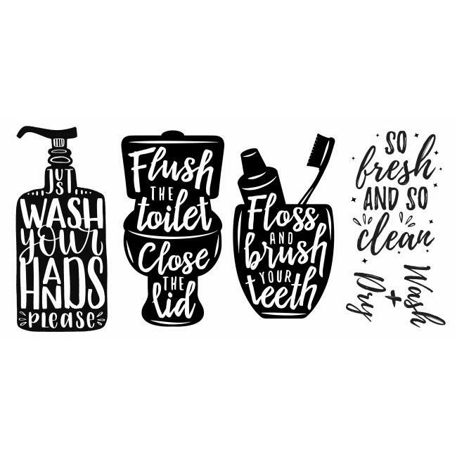 Wash Your Hands Soap Quotes Peel and Stick Wall Decals Wall Decals RoomMates   