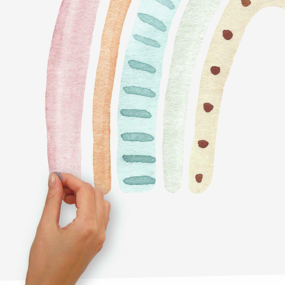Watercolor Rainbow Peel and Stick Giant Wall Decal Wall Decals RoomMates   