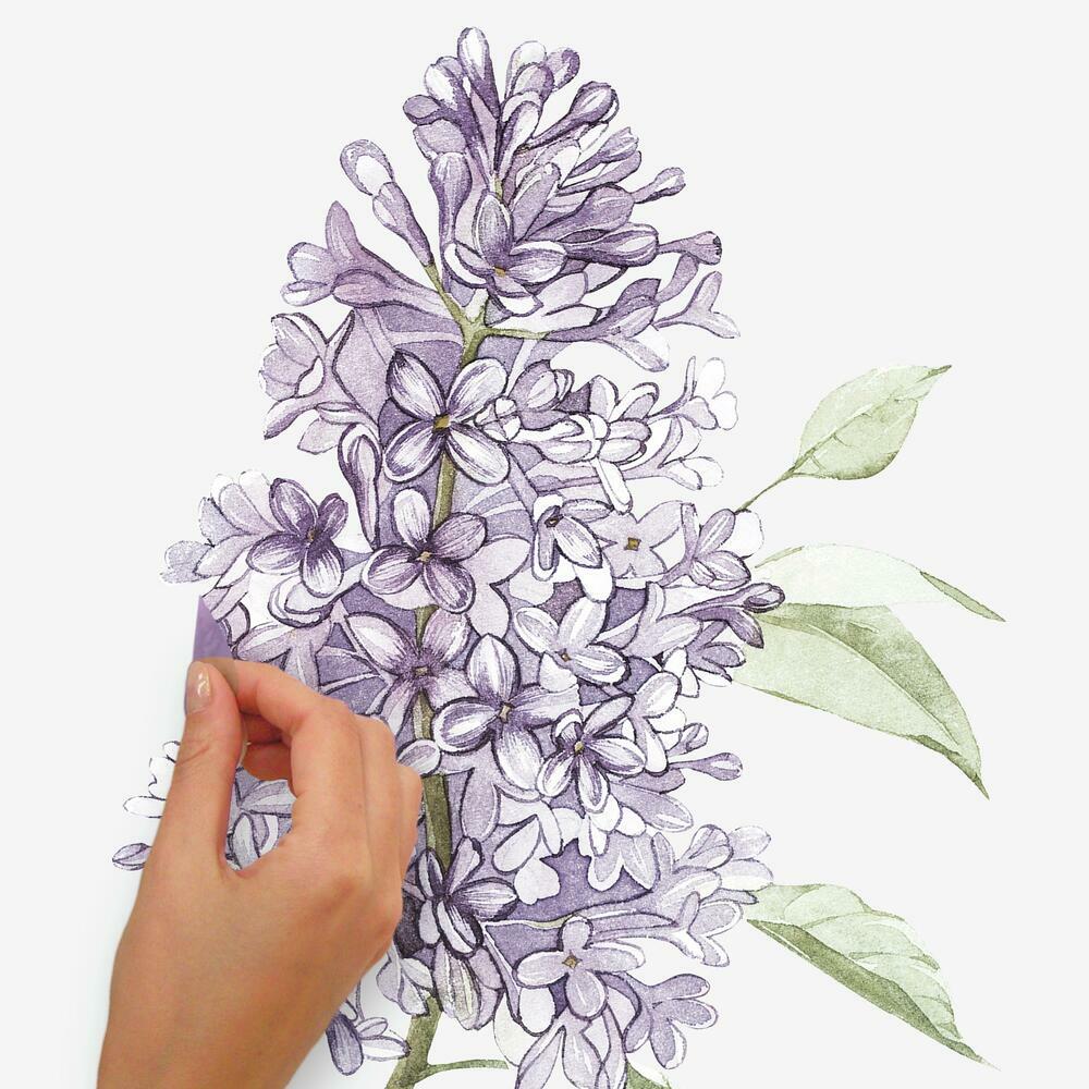 Lilac Peel and Stick Giant Wall Decals Wall Decals RoomMates   