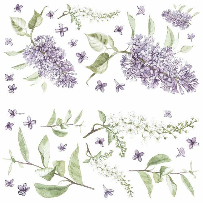 Lilac Peel and Stick Giant Wall Decals Wall Decals RoomMates   