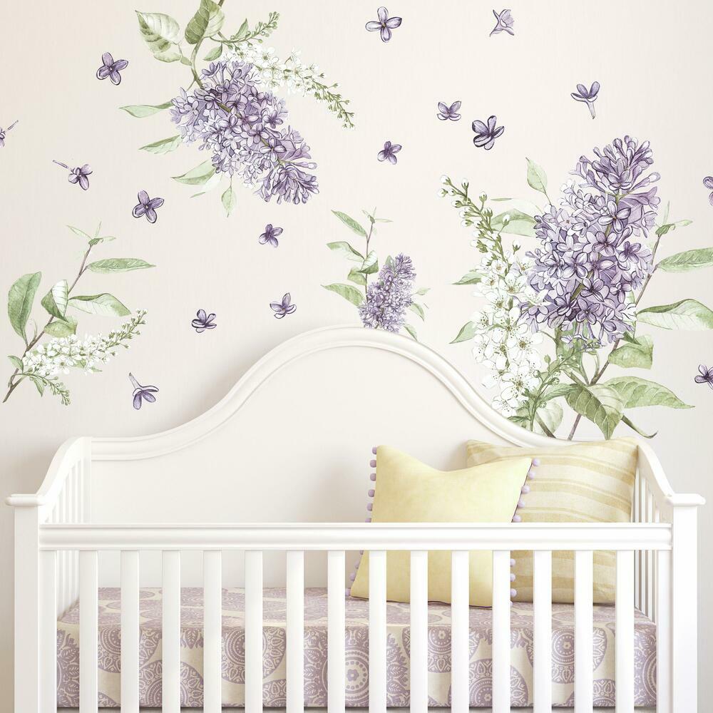 Lilac Peel and Stick Giant Wall Decals Wall Decals RoomMates   