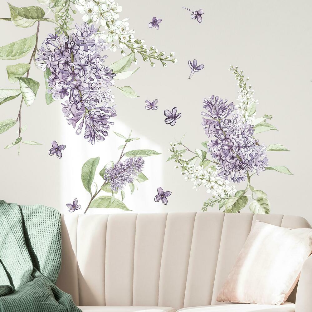 Lilac Peel and Stick Giant Wall Decals Wall Decals RoomMates   