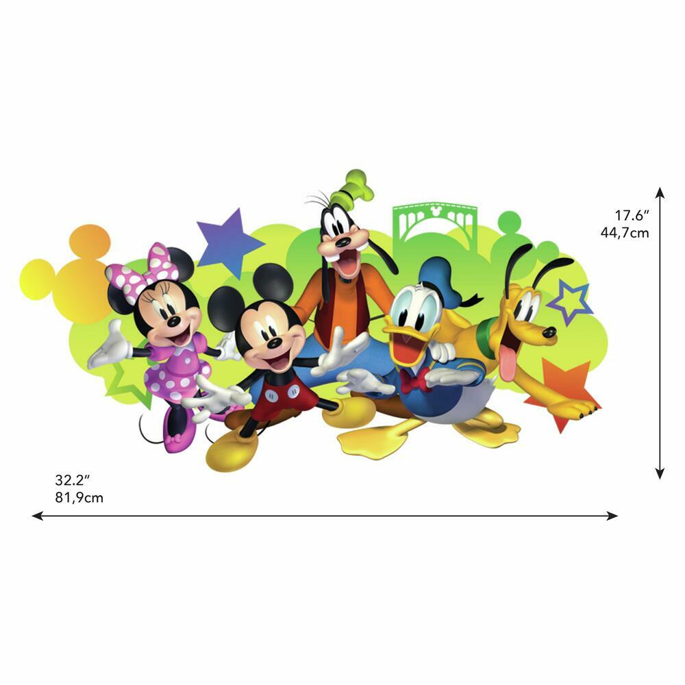 Mickey & Friends Peel and Stick Giant Wall Decals with Alphabet for Personalization Wall Decals RoomMates   