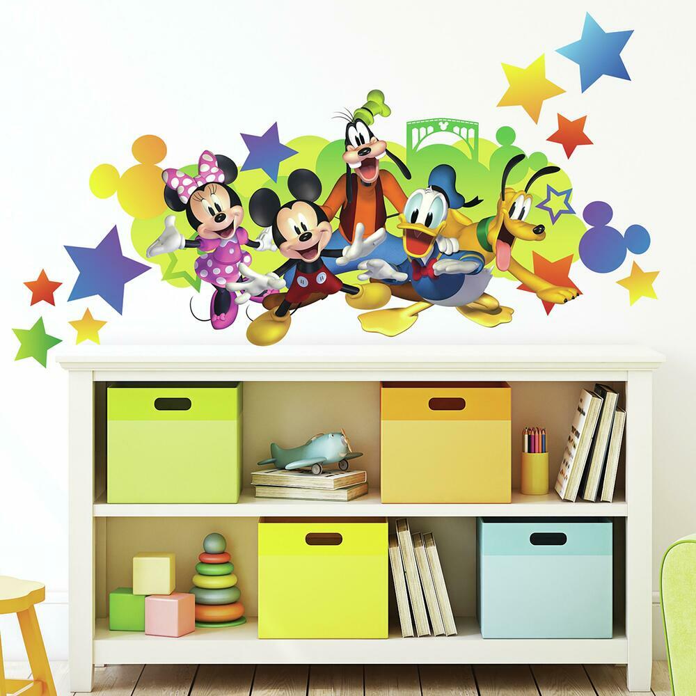 Mickey & Friends Peel and Stick Giant Wall Decals with Alphabet for Personalization Wall Decals RoomMates   