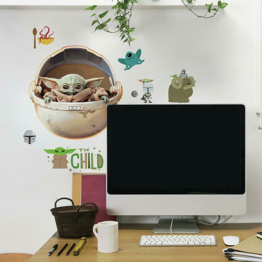Star Wars The Mandalorian Grogu Painted Peel and Stick Wall Decals Wall Decals RoomMates   