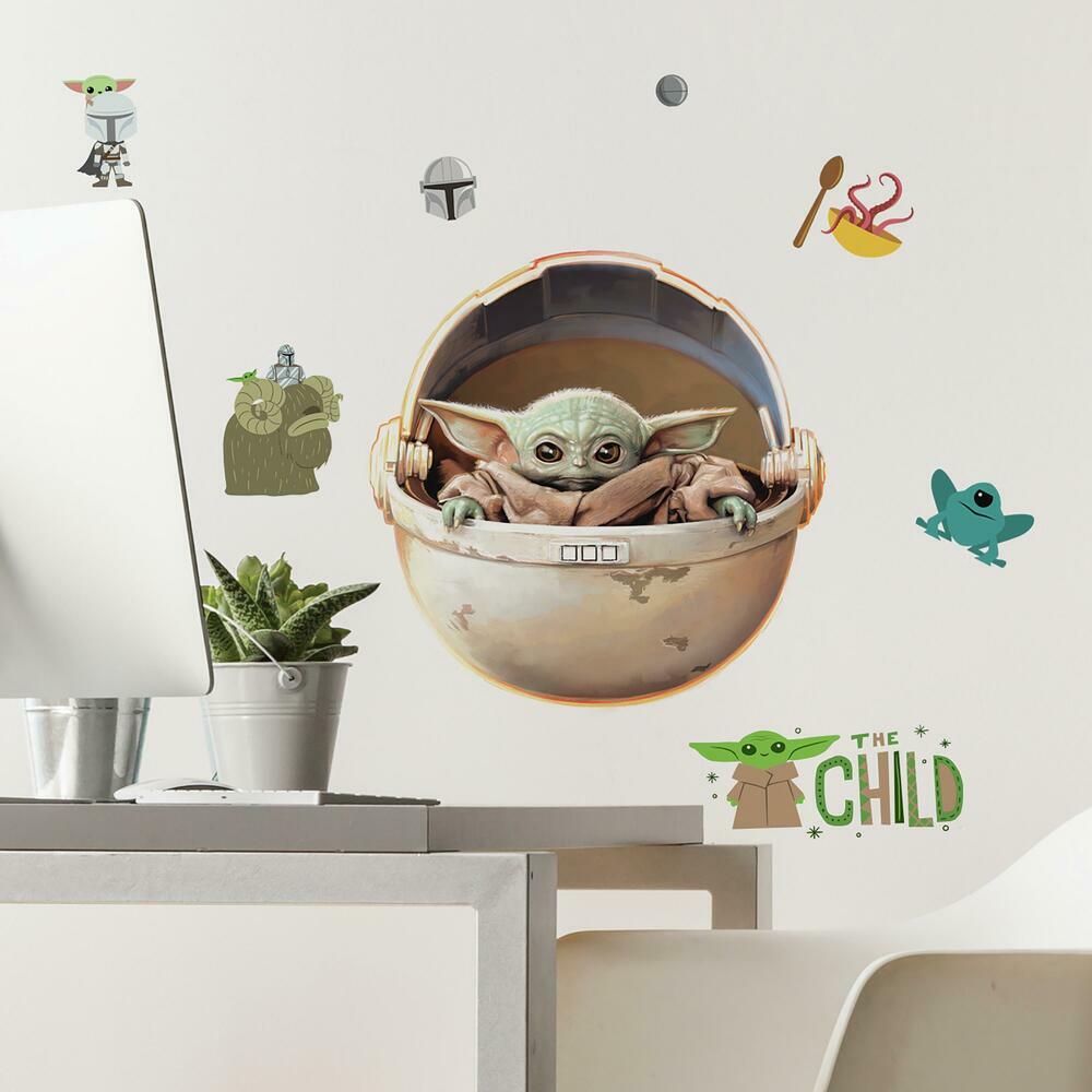 Star Wars The Mandalorian Grogu Painted Peel and Stick Wall Decals Wall Decals RoomMates   