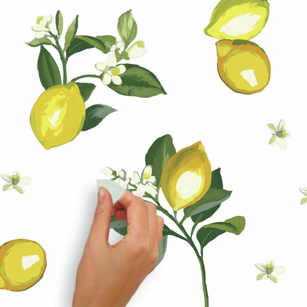 Lemon Peel and Stick Wall Decals Wall Decals RoomMates   
