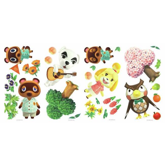 Animal Crossing Peel and Stick Wall Decals Wall Decals RoomMates   