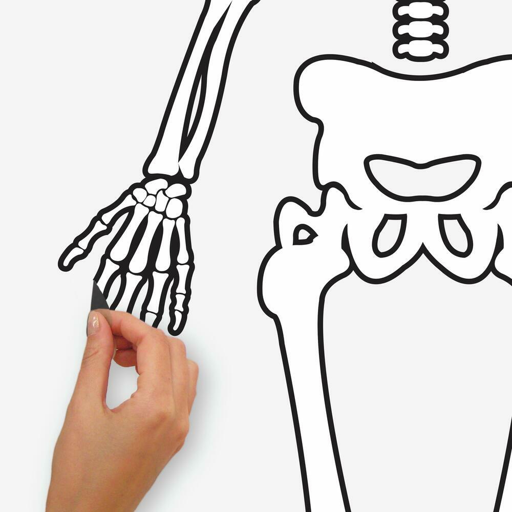Skeleton Glow in the Dark Peel and Stick Giant Wall Decals Wall Decals RoomMates   