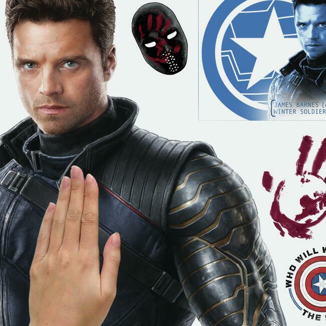 Falcon And The Winter Soldier Winter Soldier Peel and Stick Giant Wall Decal Wall Decals RoomMates   