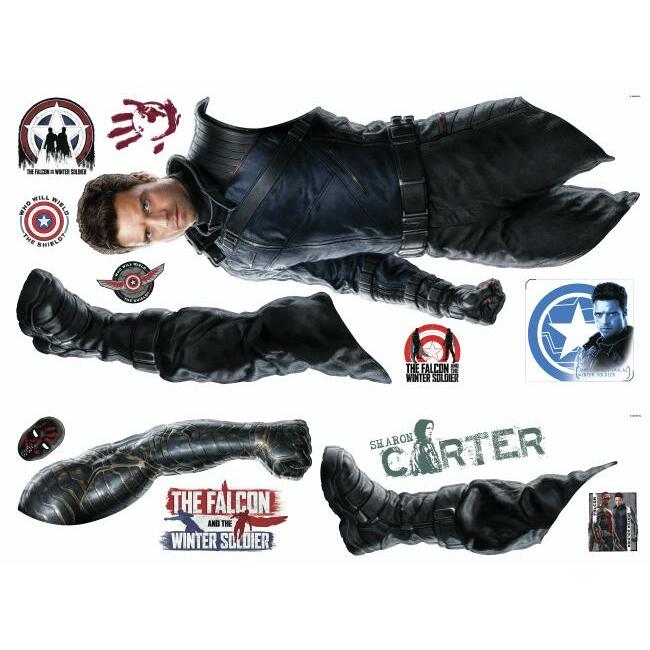 Falcon And The Winter Soldier Winter Soldier Peel and Stick Giant Wall Decal Wall Decals RoomMates   