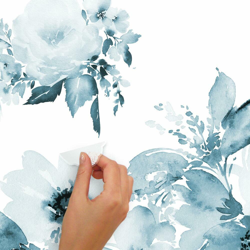 Watercolor Floral Peel and Stick Giant Wall Decals Wall Decals RoomMates   