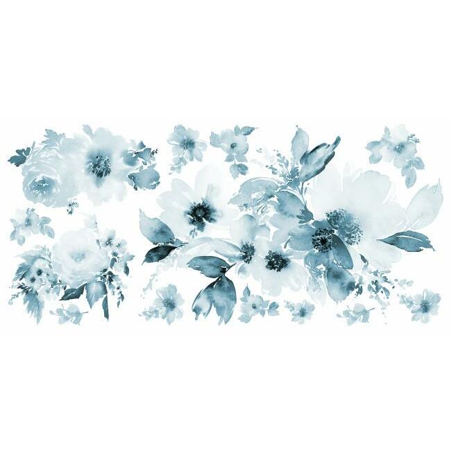 Watercolor Floral Peel and Stick Giant Wall Decals Wall Decals RoomMates   