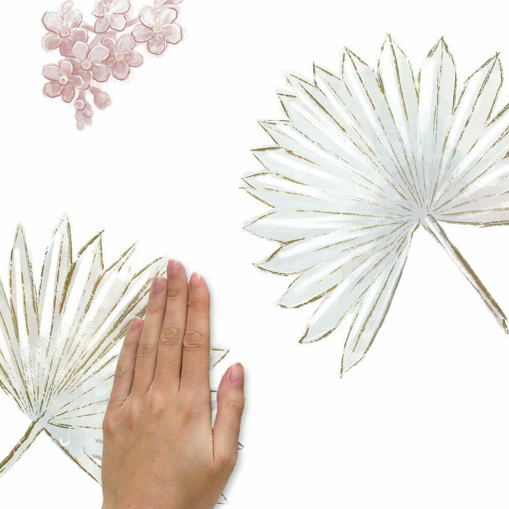Desert Sun Palm Leaf and Floral Peel and Stick Giant Wall Decals Wall Decals RoomMates   