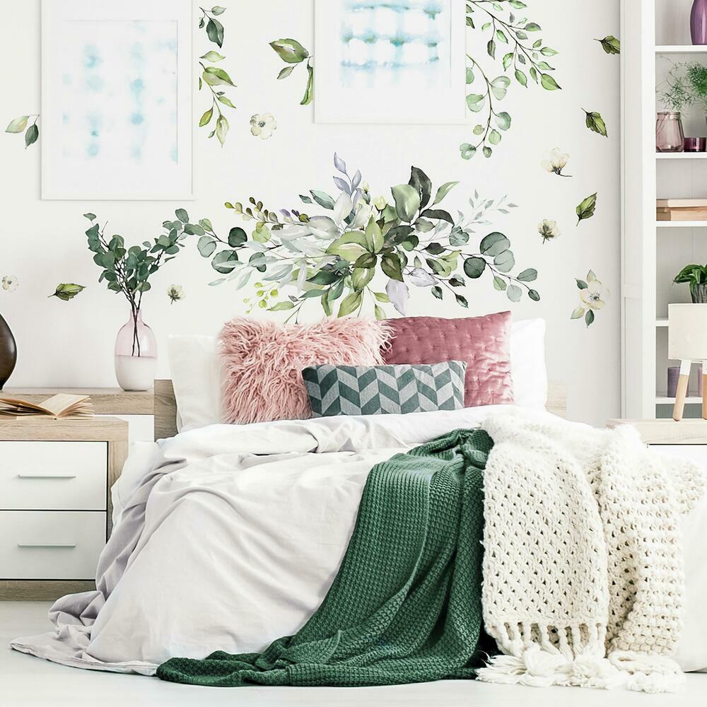 Watercolor Floral Arrangement Peel and Stick Giant Wall Decals Wall Decals RoomMates   