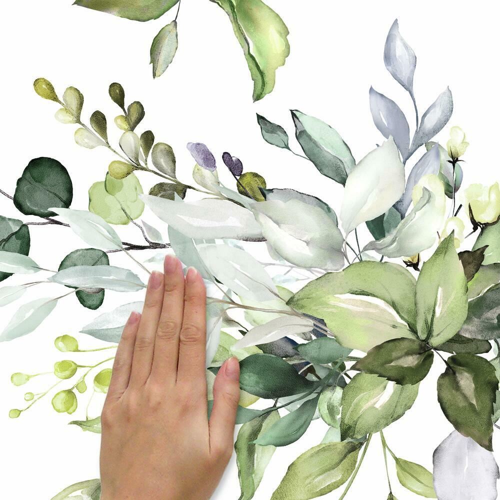 Watercolor Floral Arrangement Peel and Stick Giant Wall Decals Wall Decals RoomMates   