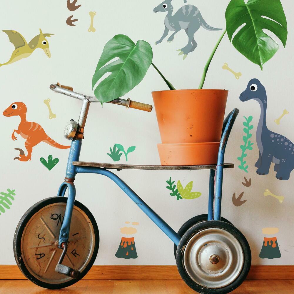 Friendly Dinosaur Peel and Stick Wall Decals Wall Decals RoomMates   
