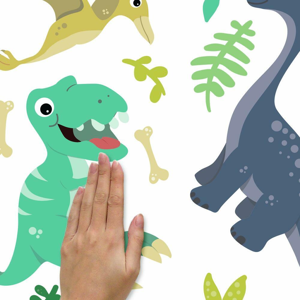 Friendly Dinosaur Peel and Stick Wall Decals Wall Decals RoomMates   