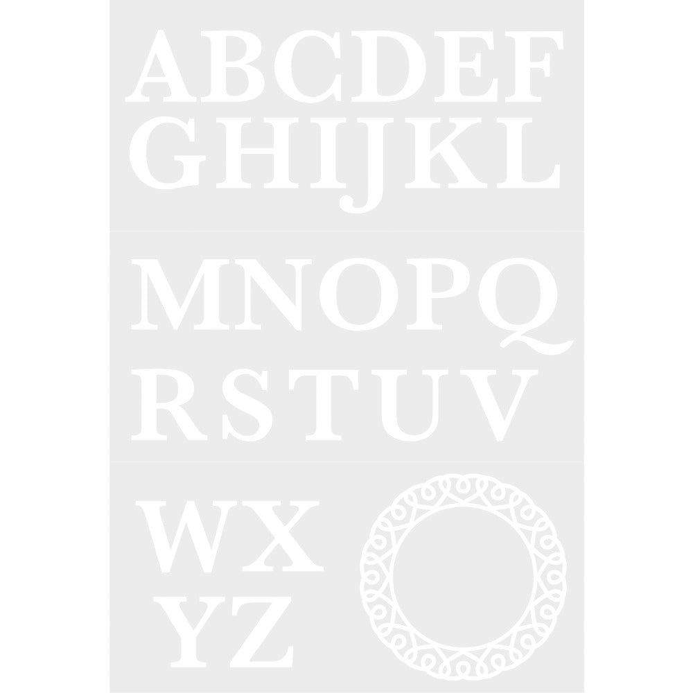 White Serif Monogram Peel and Stick Giant Wall Decals Wall Decals RoomMates   