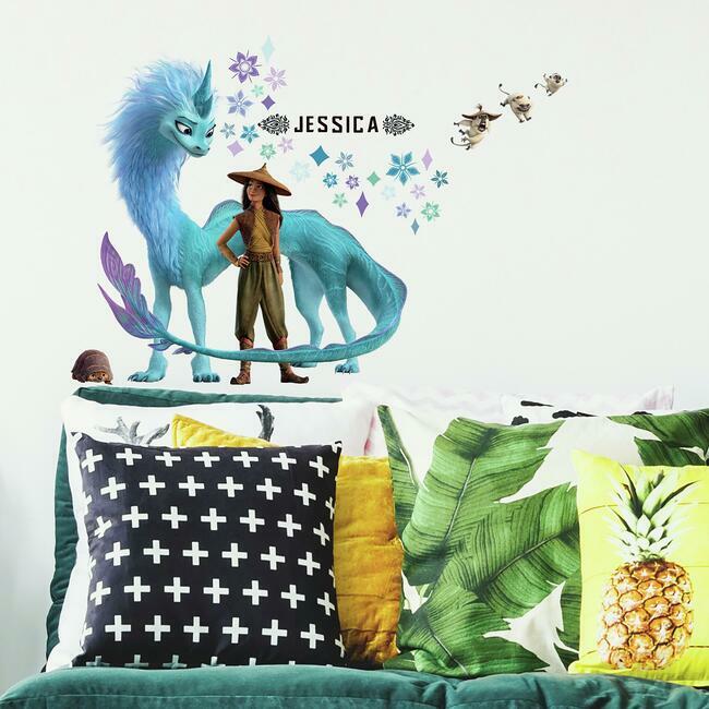 Raya and the Last Dragon Personalized Headboard Peel and Stick Wall Decals Wall Decals RoomMates   