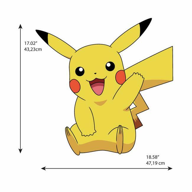 Pikachu Peel And Stick Giant Wall Decals Wall Decals RoomMates   