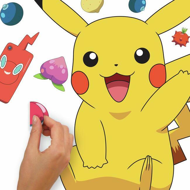 Pikachu Peel And Stick Giant Wall Decals Wall Decals RoomMates   