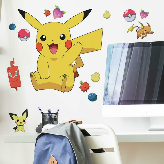 Pikachu Peel And Stick Giant Wall Decals Wall Decals RoomMates   