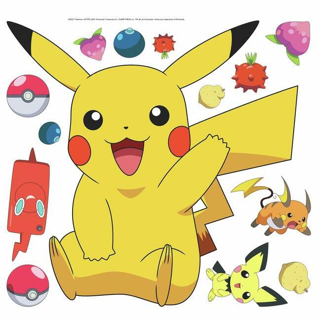 Pikachu Peel And Stick Giant Wall Decals Wall Decals RoomMates   