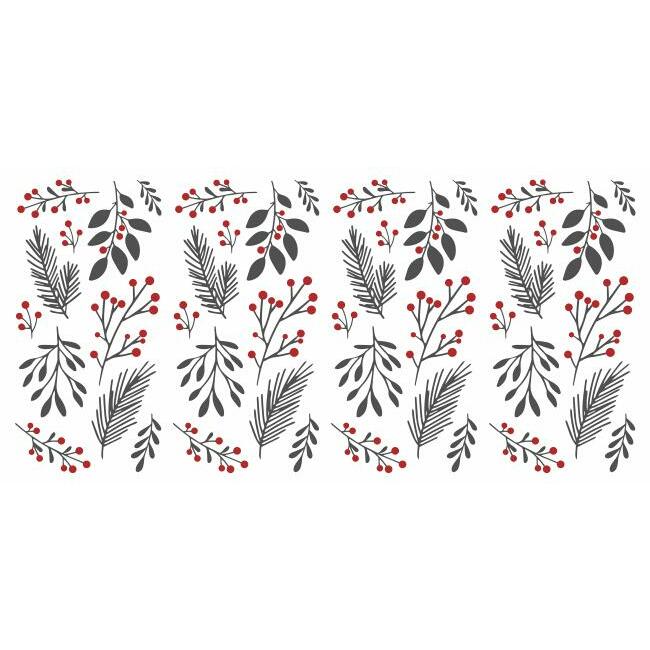 Holly Berries And Twigs Peel And Stick Wall Decals Wall Decals RoomMates   