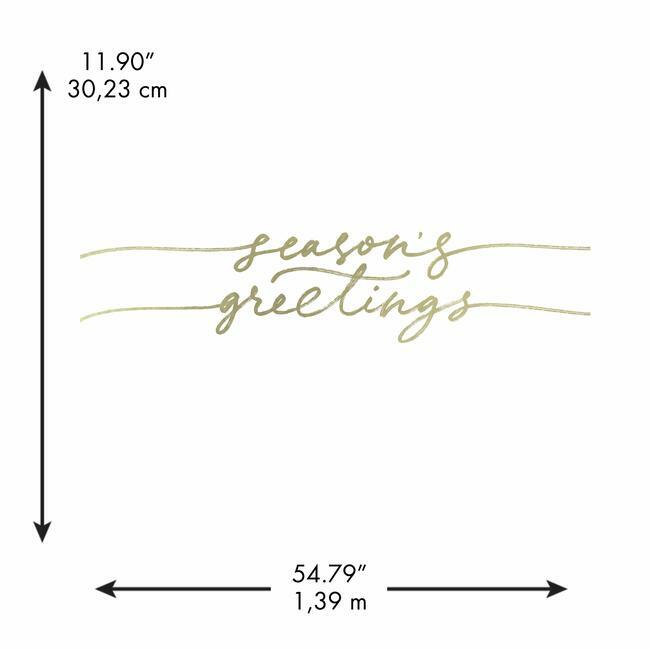 Season's Greetings Peel And Stick Wall Decals With Metallic Ink Wall Decals RoomMates   