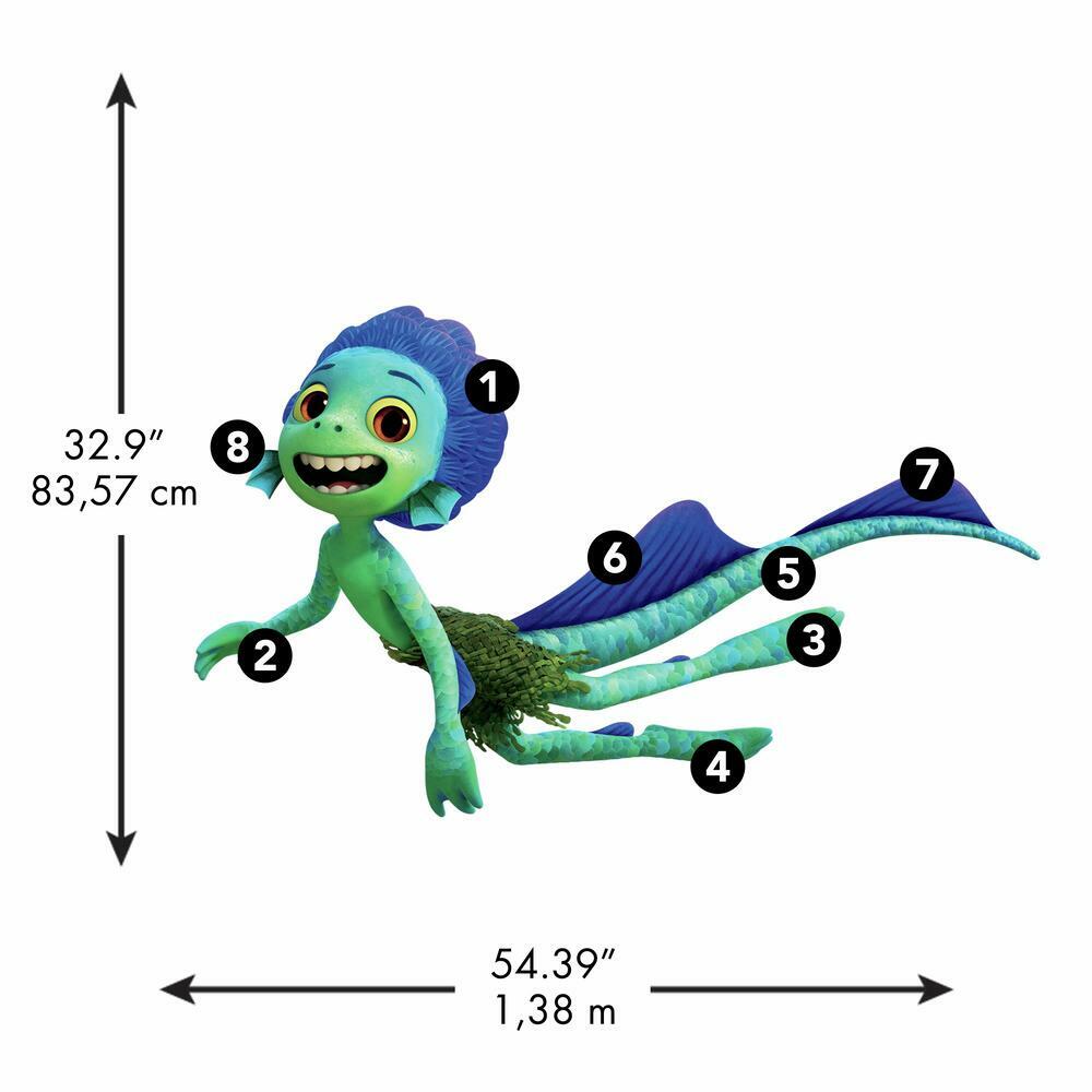 Pixar Luca Sea Monster Peel and Stick Giant Wall Decals Wall Decals RoomMates   