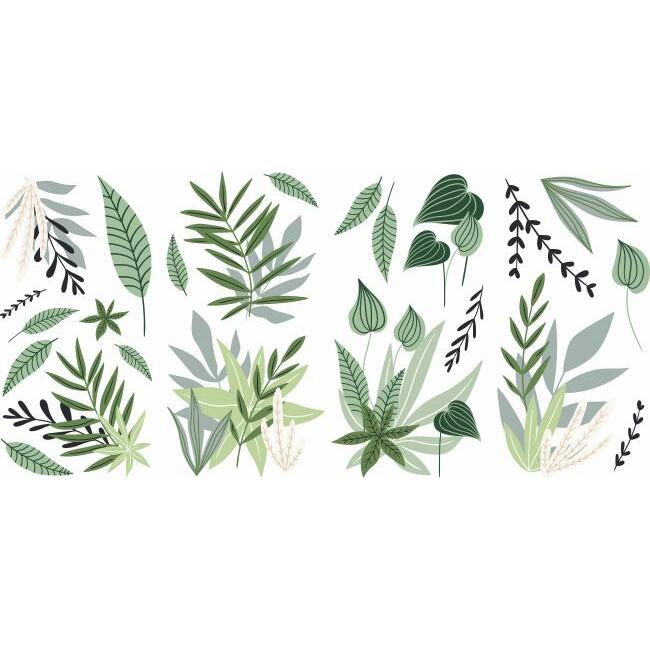 Tropical Leaves Peel and Stick Wall Decals Wall Decals RoomMates   