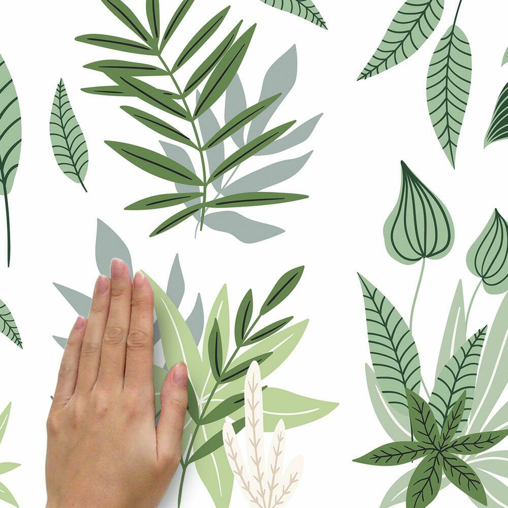 Tropical Leaves Peel and Stick Wall Decals Wall Decals RoomMates   