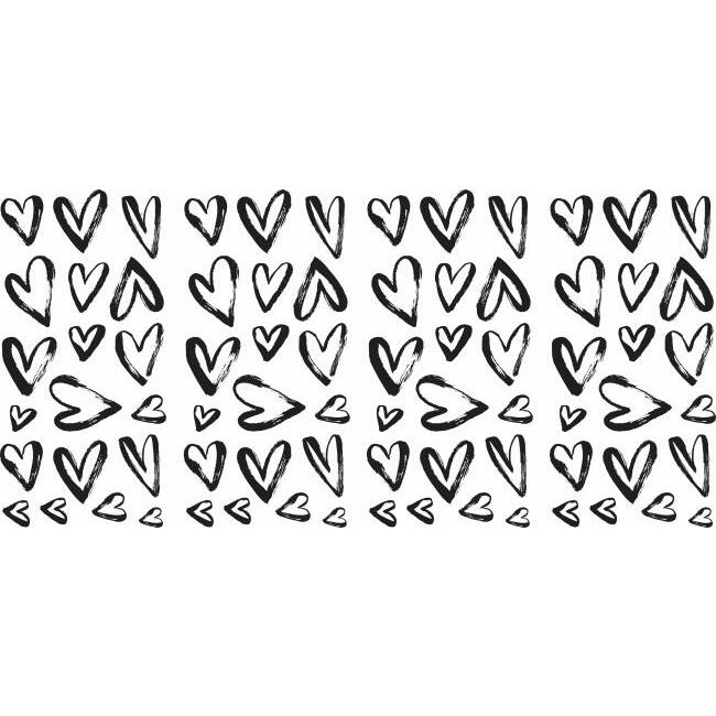 Sketchy Hearts Peel and Stick Wall Decals Wall Decals RoomMates   