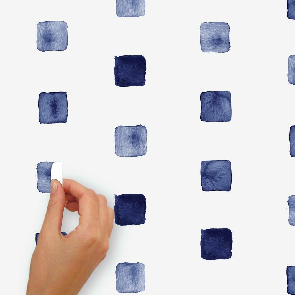Blue Watercolor Blocks Peel and Stick Wall Decals Wall Decals RoomMates   