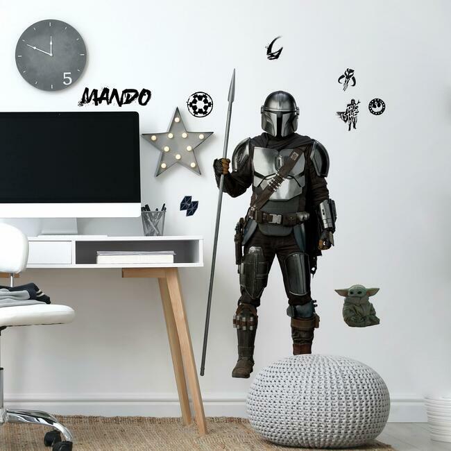 Mandalorian In Beskar Peel and Stick Giant Wall Decal Wall Decals RoomMates   