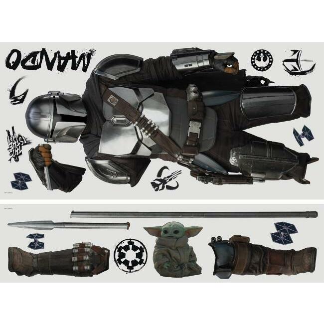 Mandalorian In Beskar Peel and Stick Giant Wall Decal Wall Decals RoomMates   