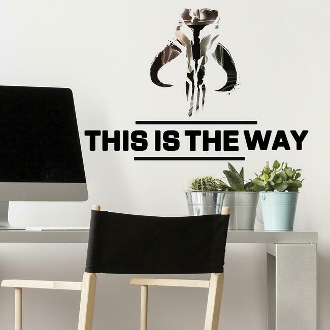 Star Wars: The Mandalorian Skull Logo This is the Way Peel and Stick Wall Decals Wall Decals RoomMates   