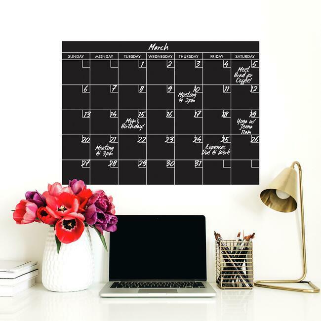 Chalk Calendar Peel And Stick Giant Wall Decal Wall Decals RoomMates   