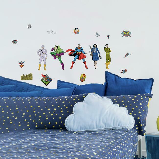 Classic Superman Characters Peel And Stick Wall Decals Wall Decals RoomMates   