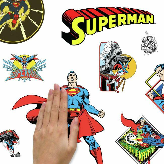 Classic Superman Characters Peel And Stick Wall Decals Wall Decals RoomMates   