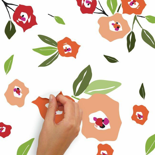 Jane Dixon Floral Peel and Stick Wall Decals Wall Decals RoomMates   