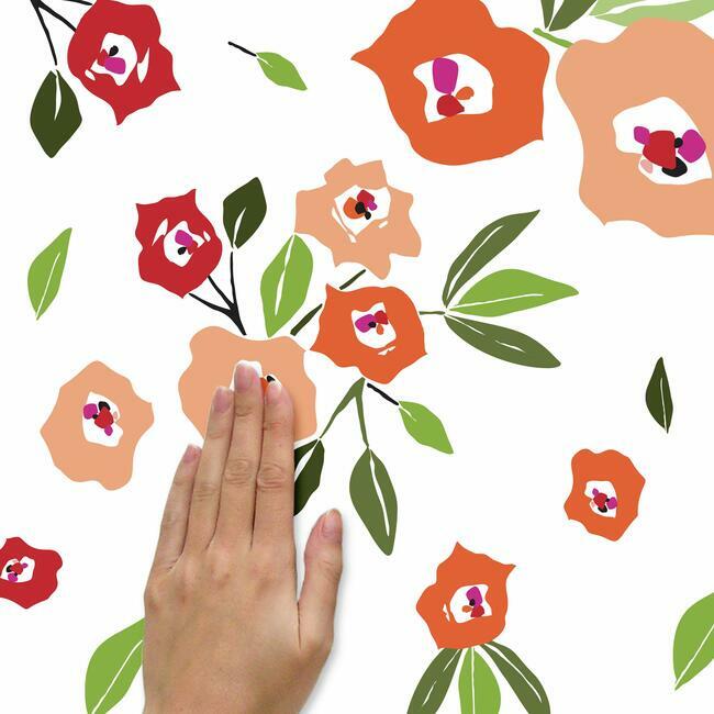 Jane Dixon Floral Peel and Stick Wall Decals Wall Decals RoomMates   