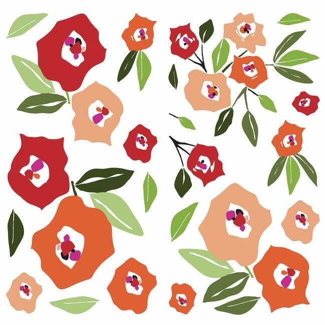 Jane Dixon Floral Peel and Stick Wall Decals Wall Decals RoomMates   