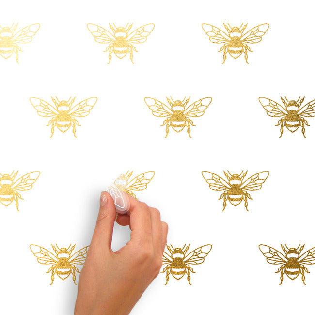Gold Bee Peel And Stick Wall Decals Wall Decals RoomMates   