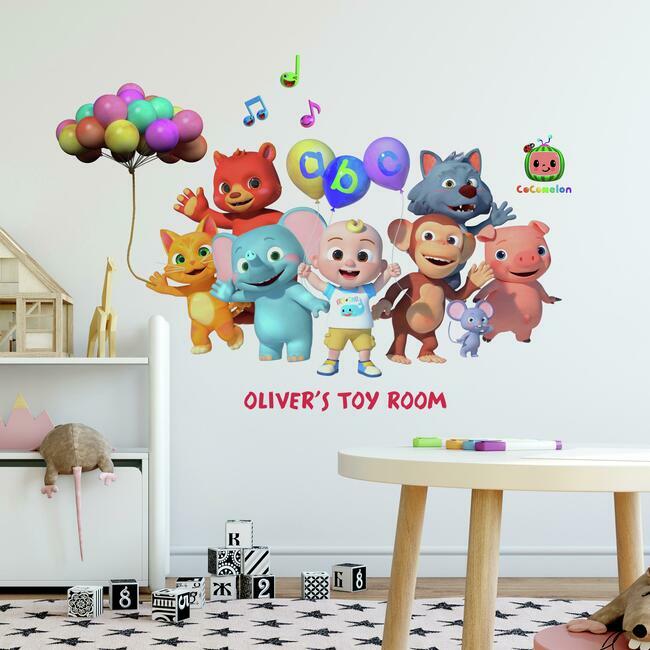 CoComelon Peel And Stick Giant Wall Decals With Alphabet Wall Decals RoomMates   