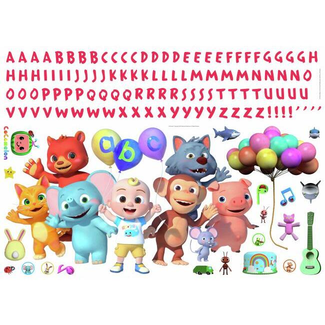 CoComelon Peel And Stick Giant Wall Decals With Alphabet Wall Decals RoomMates   