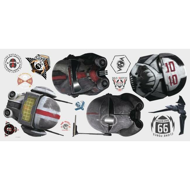 Bad Batch Helmets Peel And Stick Giant Wall Decal Wall Decals RoomMates   